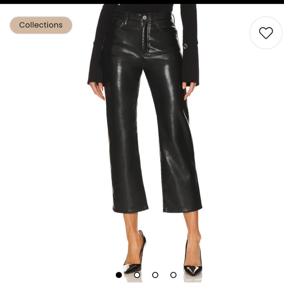 Frame LE JANE CROPPED RECYCLED LEATHER PANTS size 25 - Picture 2 of 8